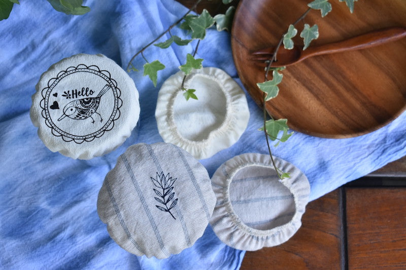 Sending You Aloha aloha at home Bird mason jar linen cover - set of 2