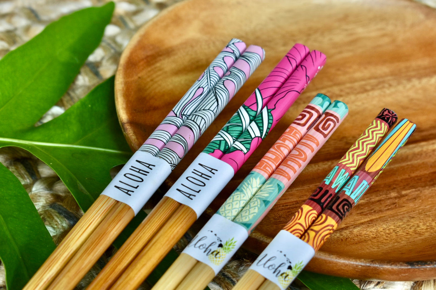 Sending You Aloha Chopsticks Chopsticks set of 5 pairs- Hibiscus